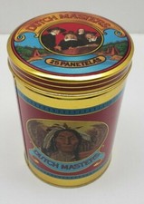 Vintage Dutch Masters 25 Panetelas LithoCigar Tin, American Indian Motif 