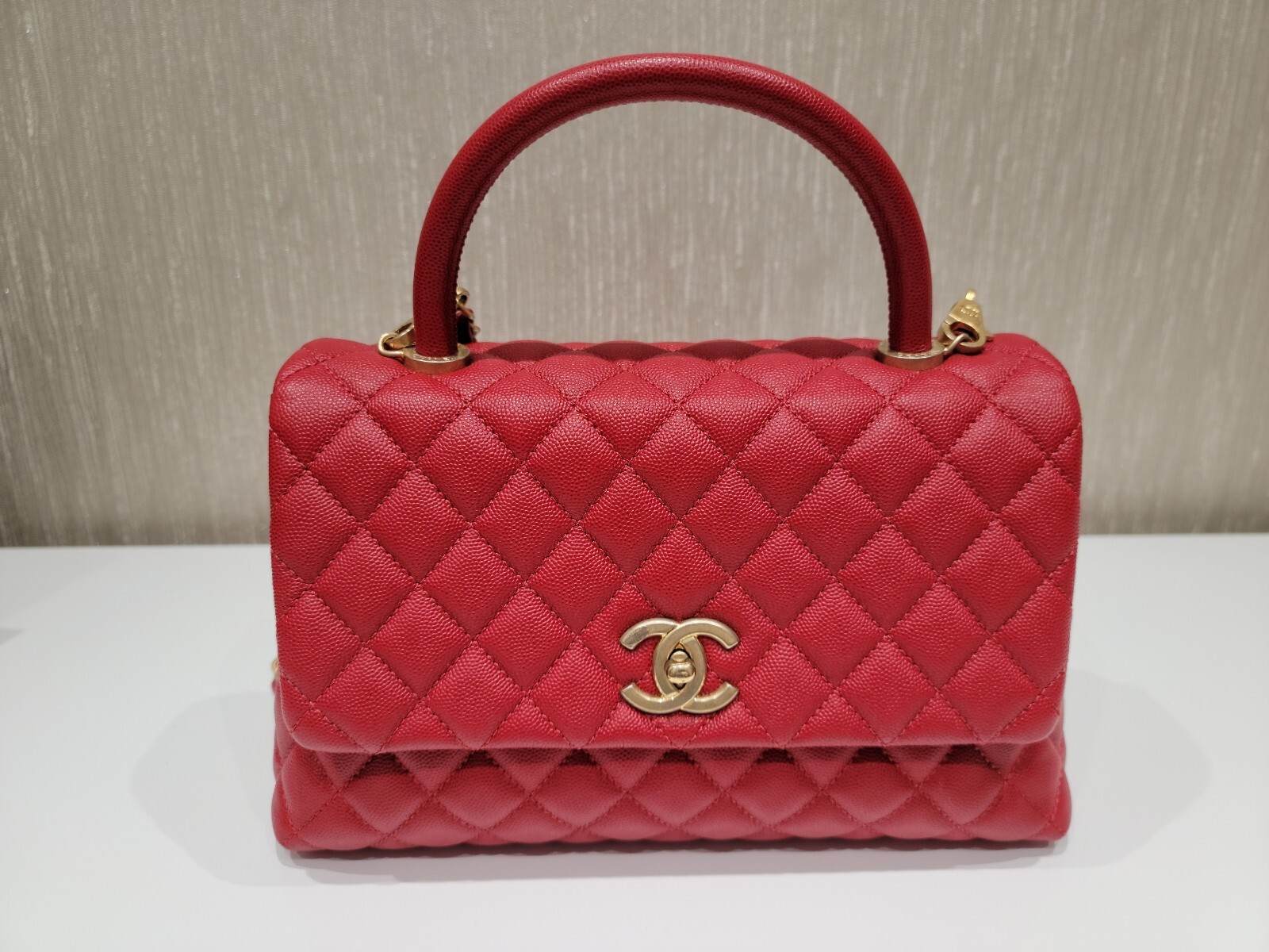 Chanel Coco Top Handle Leather Bag