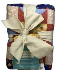 Pioneer Woman Starlight Patchwork Quilted KING Pillow Shams Set of 2 NWT