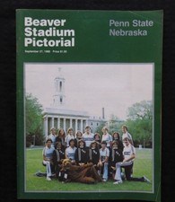 SEPT 27 1980 PENN STATE LIONS vs NEBRASKA HUSKERS FOOTBALL PROGRAM MIKE MUNCHAK
