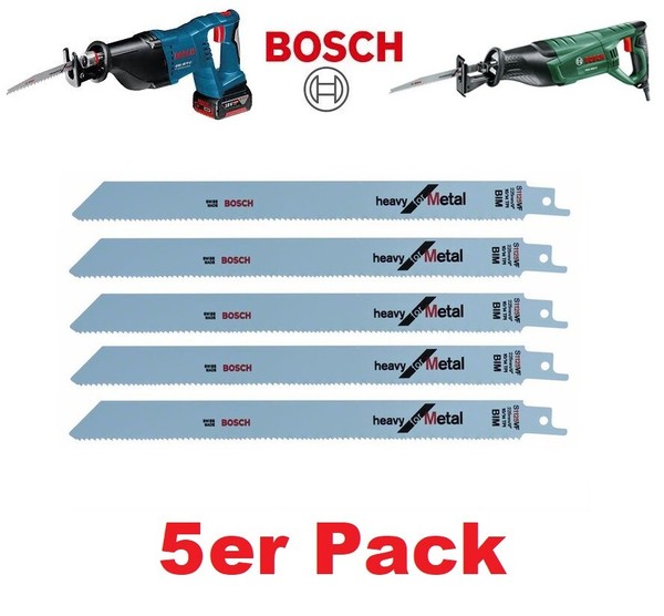 5 StüCk Bosch SäBelsäGeblatt S 1125 Vf 225Mm Metall DüNnwandig + Dickwandig-image