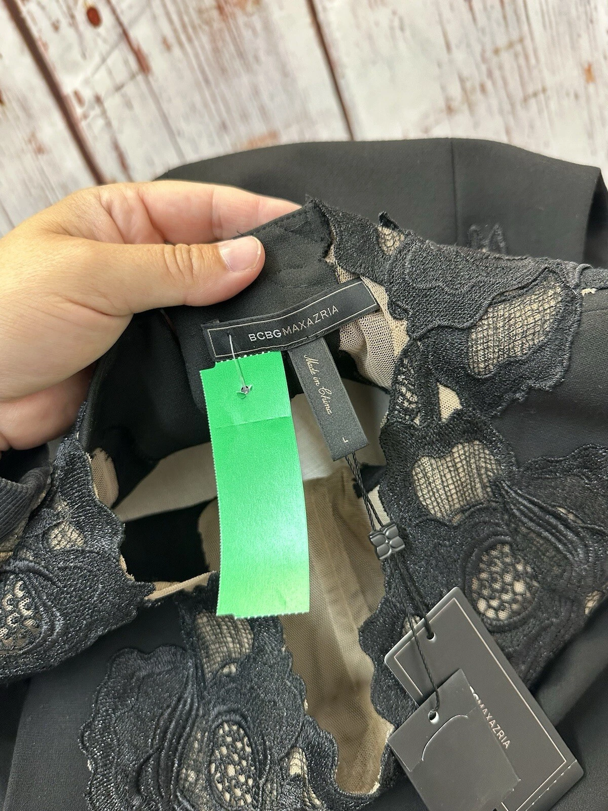 VALENTINO Abito nero nuovo con etichette BCBG Maxazria Valentine taglia large tcc