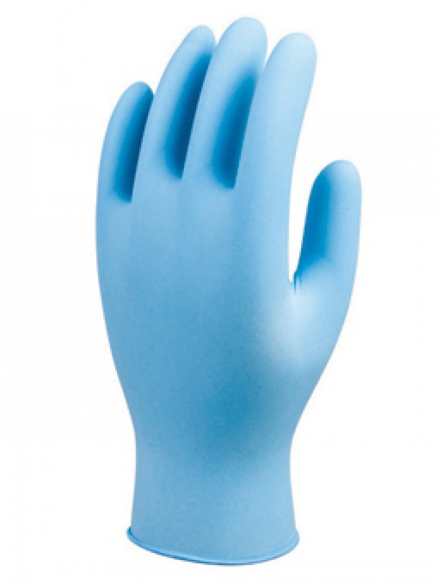 Showa 7005 Large N-DEX Nitrile Glove Blue Powder Case 1000 EA
