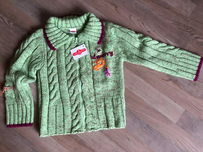 CAKEWALK MÄDCHEN STRICK-JACKE  grün Gr. 116 %%