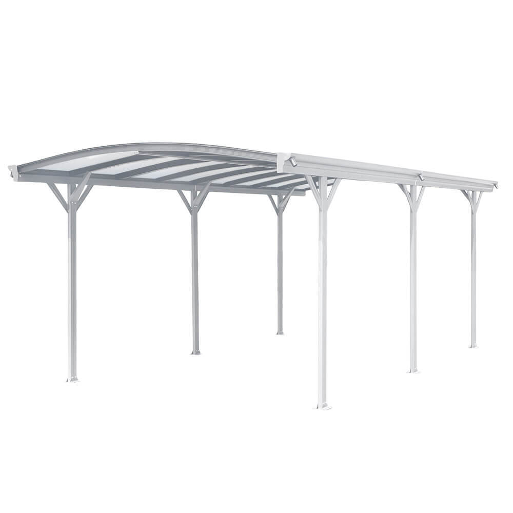 Carport Garage Unterstand Einzelcarport Bausatz Aluminium Hohlkammerstegplatten