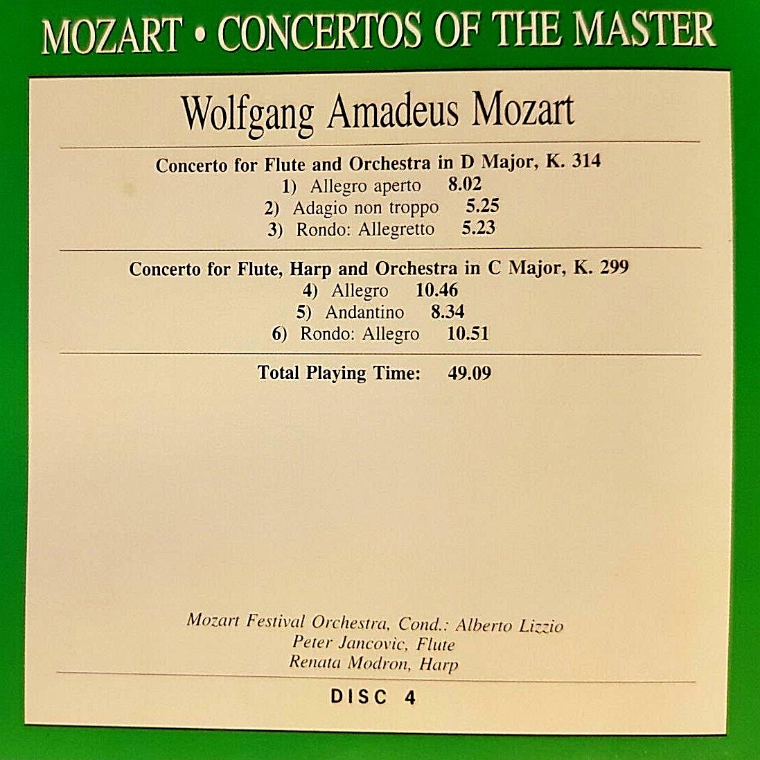 Mozart - Flute Concertos - Mozart Festival Orchestra : Peter