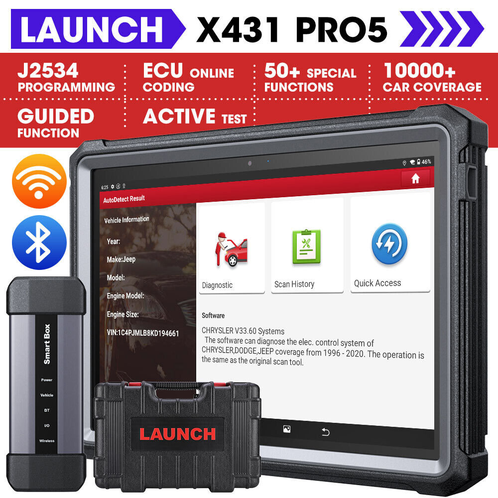 2022 Newest LAUNCH X431 PRO5 J2534 Reprogramming Tool,50 Reset,Key IMMO  Program,ECU Coding Active Test Scan Tool, LAUNCH CRP129X Scan Tool 通販 