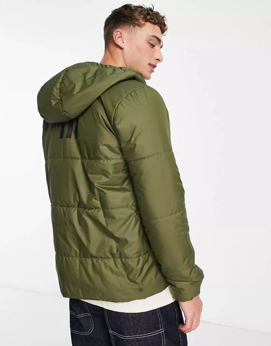 Adidas men's insulated hooded puffer jacket sales