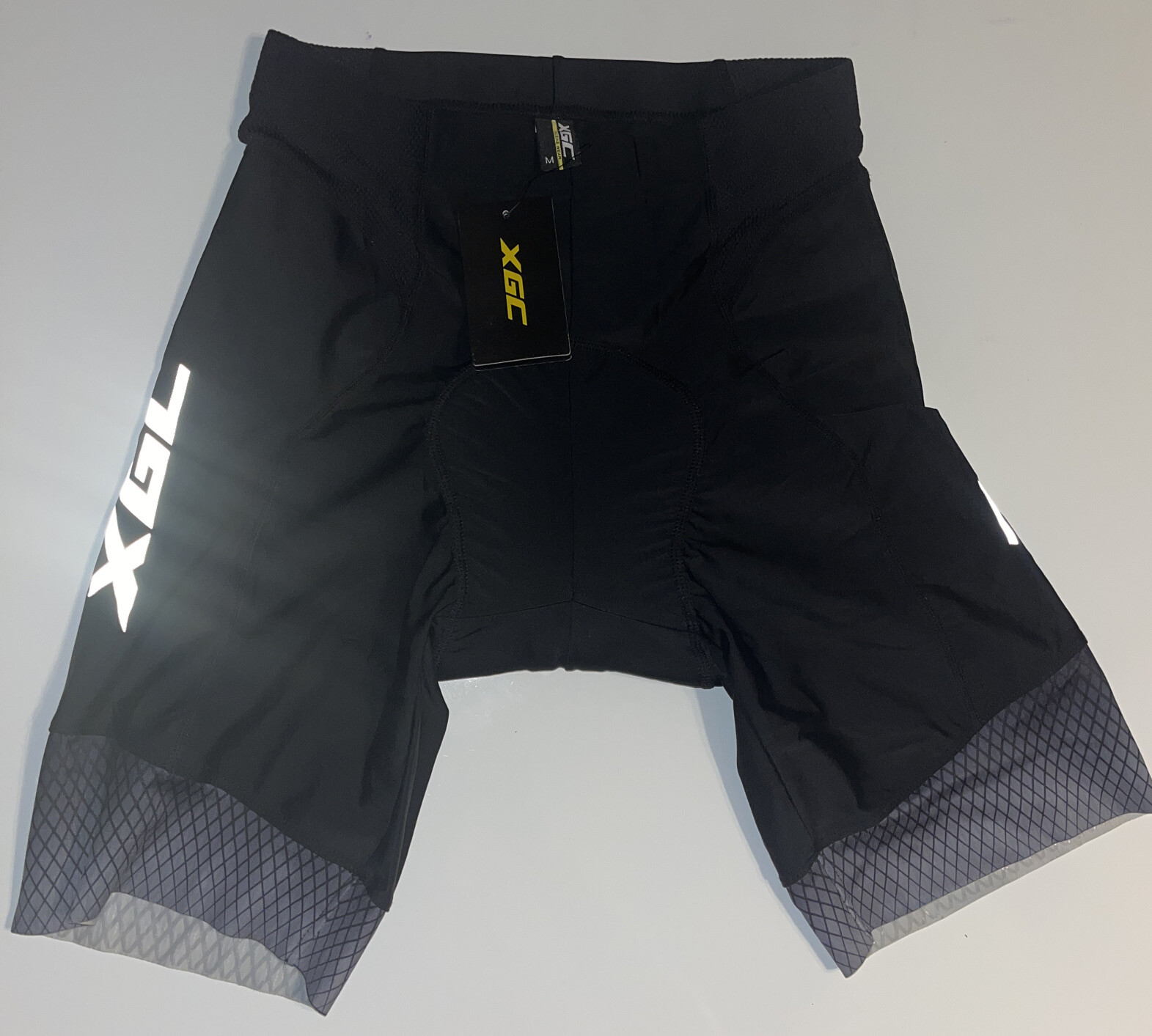 NEW XGC Mens Black Padded Spandex Nylon Cycling Bike Short Shorts Medium | eBay