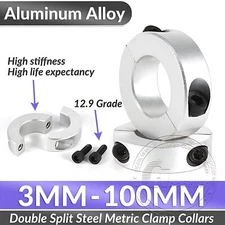 Shaft Collar Double Split Steel Metric Clamp Collars Aluminum Alloy 3mm-100mm