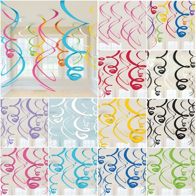Party Ceiling Decorations Hanging Swirls X 12 Christmas Baby