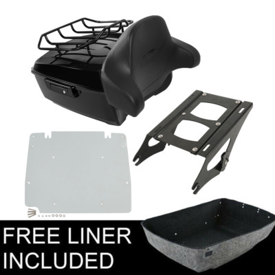 King Pack Trunk Pad Mount Rack Plate For Harley Tour-Pak Electra Road Glide14-24