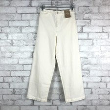 MADEWELL NWT Women's 128 Emmett Wide-Leg Ivory Crop Pant W 26 NO602