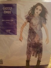 Ghostly Zombie Dress Girls Large 12-14 Costume by Suit Yourself 423
