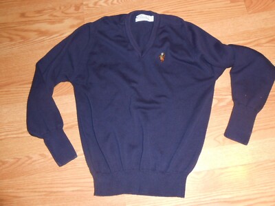 Yogi Bear Pickering V Neck ls Sweater LG Blue booboo picnic