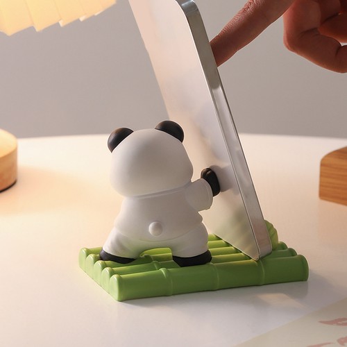 Joli support de tablette universel de bureau Panda support de tablette résine décor panda - Photo 5 sur 14