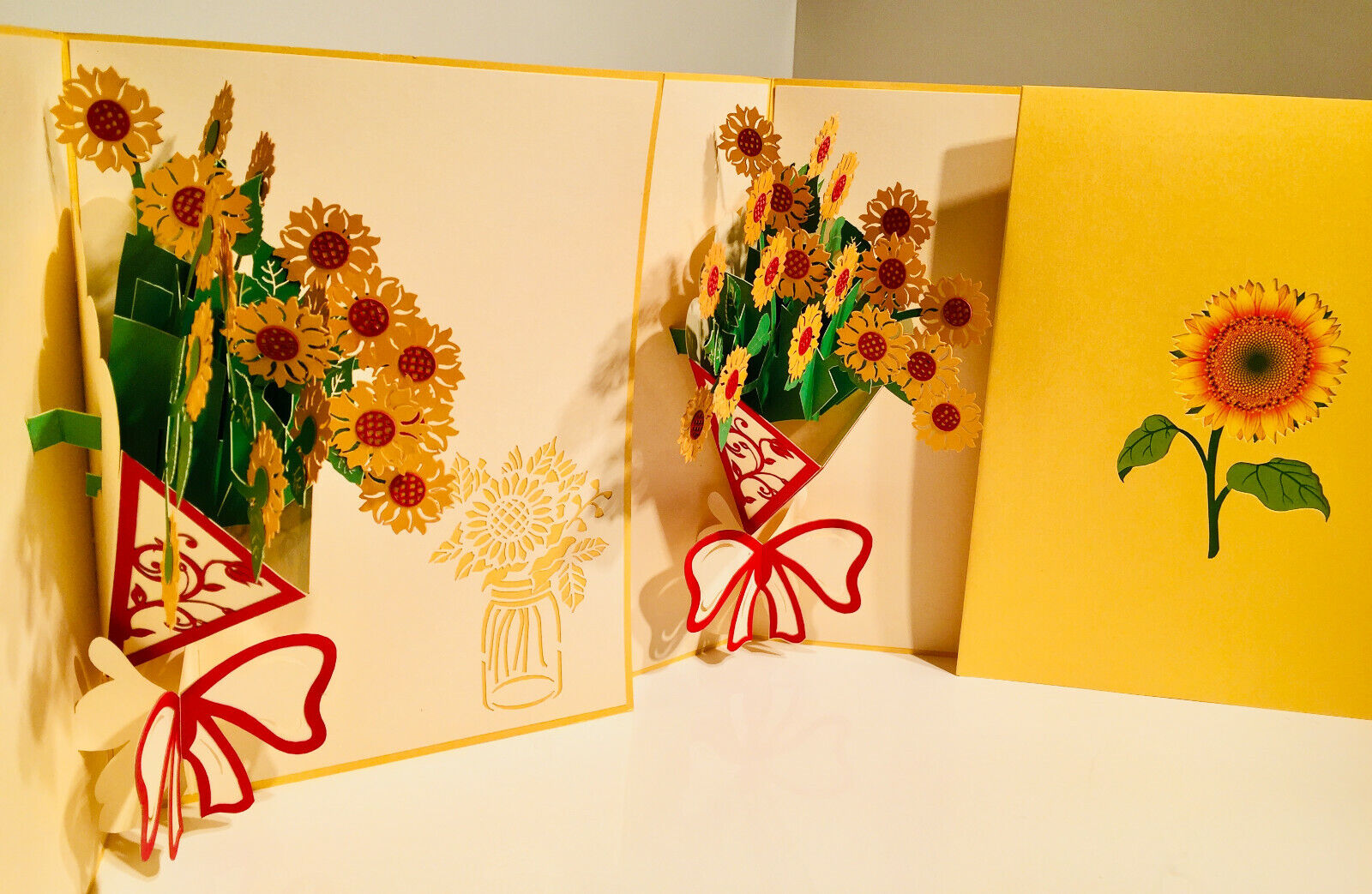 3D Sun Flower Pop Up Greeting Card - SmilyPops  Handmade Creative 3D Pop-Up  Greeting Cards Online