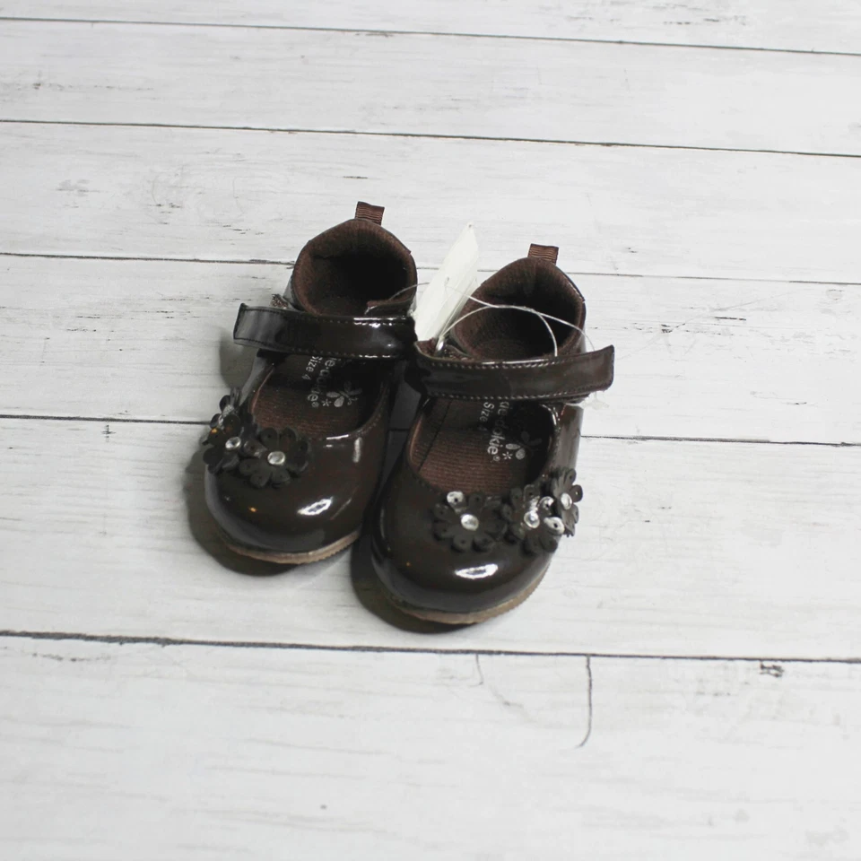 Zapatos de vestir marrón para bebé niña Okie Dokie infantil talla 4 imitación Mary Jane Foto 4 de 4