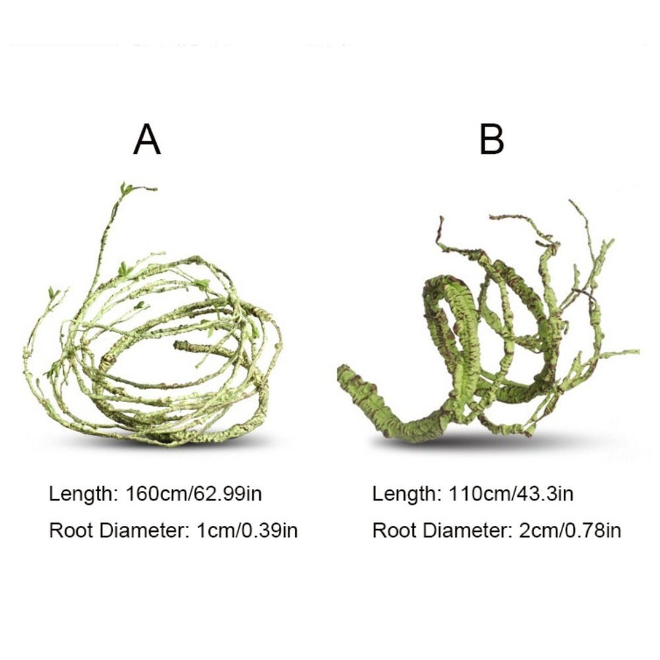 Green Reptile Vine Flexible Fake Plant Rattan Rainforest Landscaping eBay