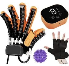 Rehabilitation Robot Glove for Stroke Hand Recovery Equipment (Left Hand Large)