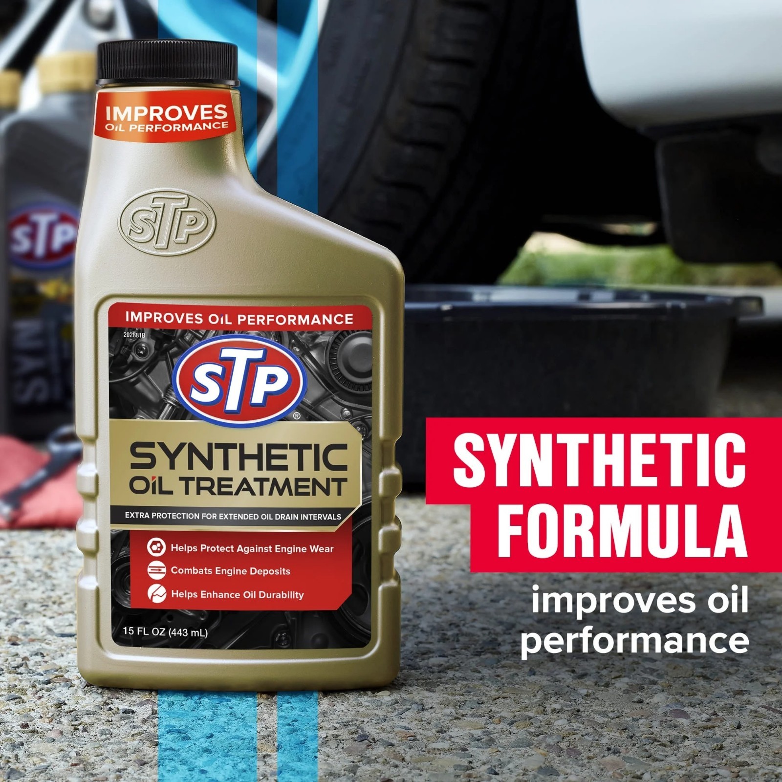 STP Synthetic Oil Treatment Engine Oil Additive, 15 fl oz