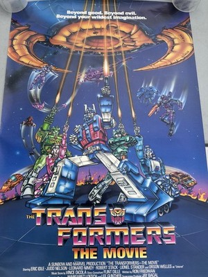 Rare 1986 Transformers The Movie Original Movie Poster 27x41