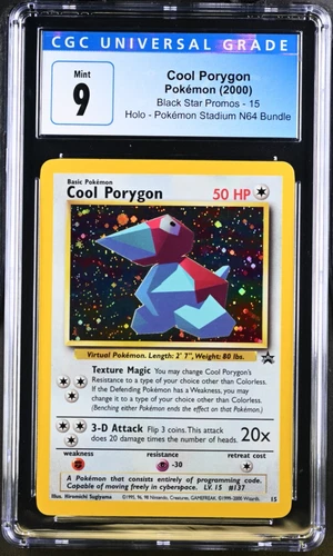 Cool Porygon 15/53 Wotc Promo Holo CGC 9 BLUE LABEL