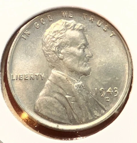 1943-D Lincoln Wheat Cent Penny GEM RED BU From an Original Bank Roll