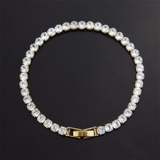 Female Jewelry Metal Tennis Bracelet Men's Micro Rhinestone Hip Hop Bracelet