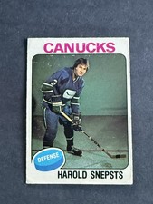 1975-76 OPC #396 Harold Snepsts Vancouver Canucks Rookie Card  VG-EX. rookie card picture