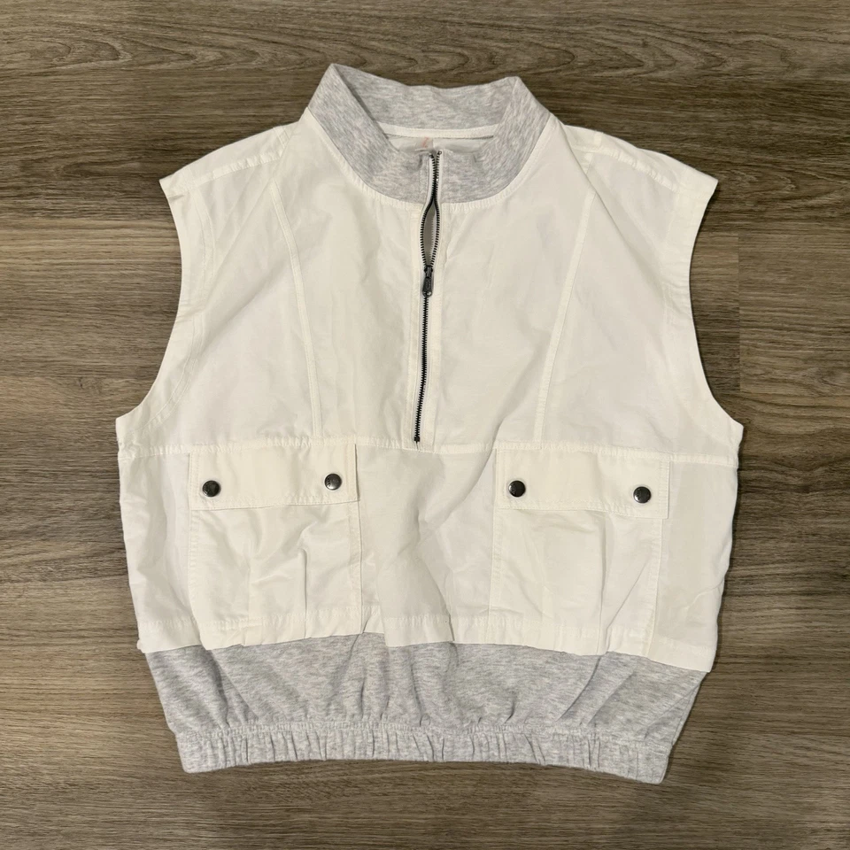Colete Free People Movement Present Moment Branco Cinza Urze Tamanho Pequeno Feminino’ - Imagem 2 de 4