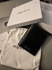 Alexander McQueen Black Bi Fold Leather Wallet