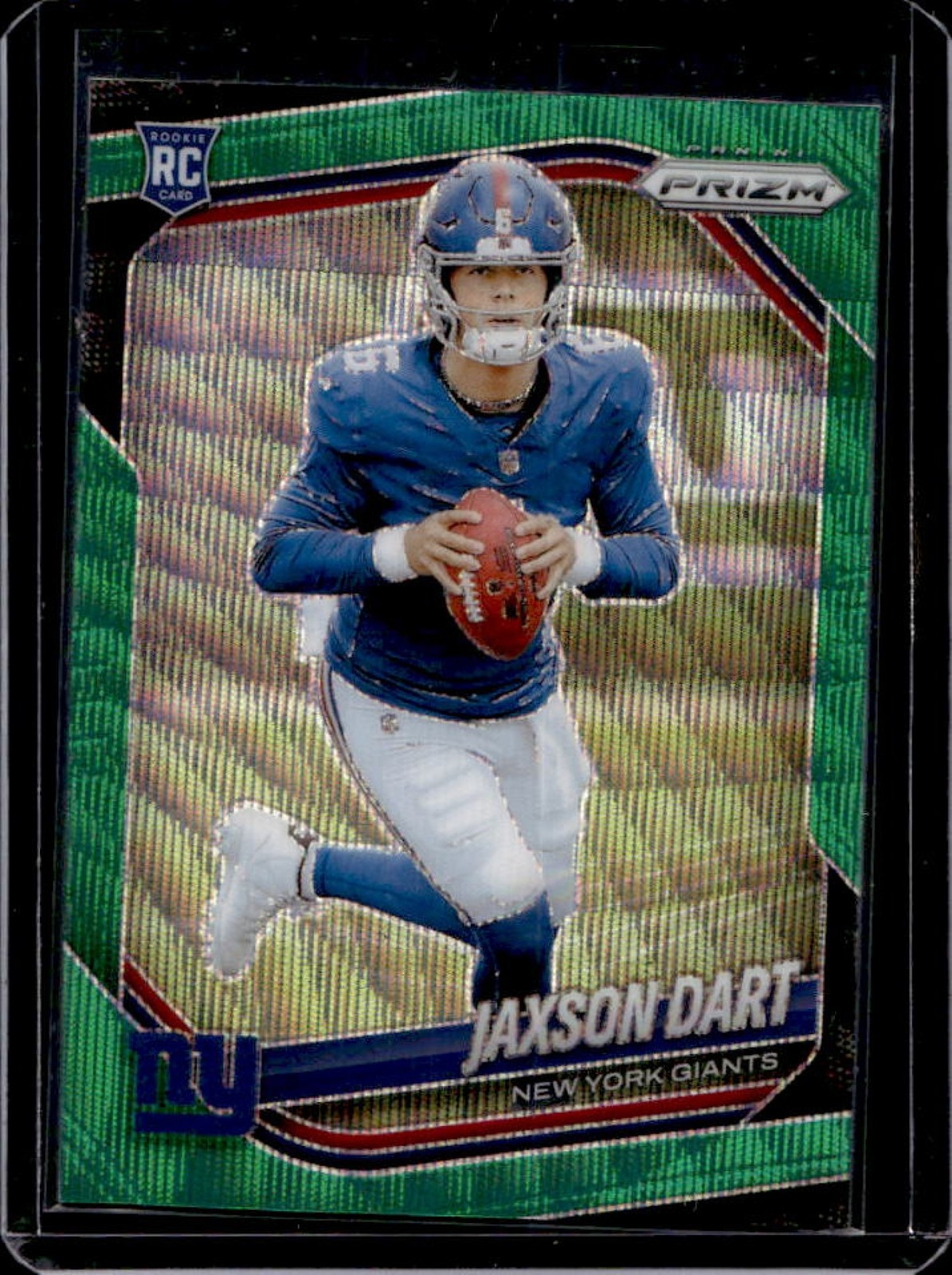 2025 Panini Prizm Jaxson Dart RC Green Wave Rookie #332