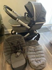 iCandy Peach 6 Pram Pushchair Dark Grey Check Bundle