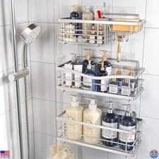 3 Pack Shower Caddy, Large Capacity Rustproof Shelves, No Drill, Soap Holder