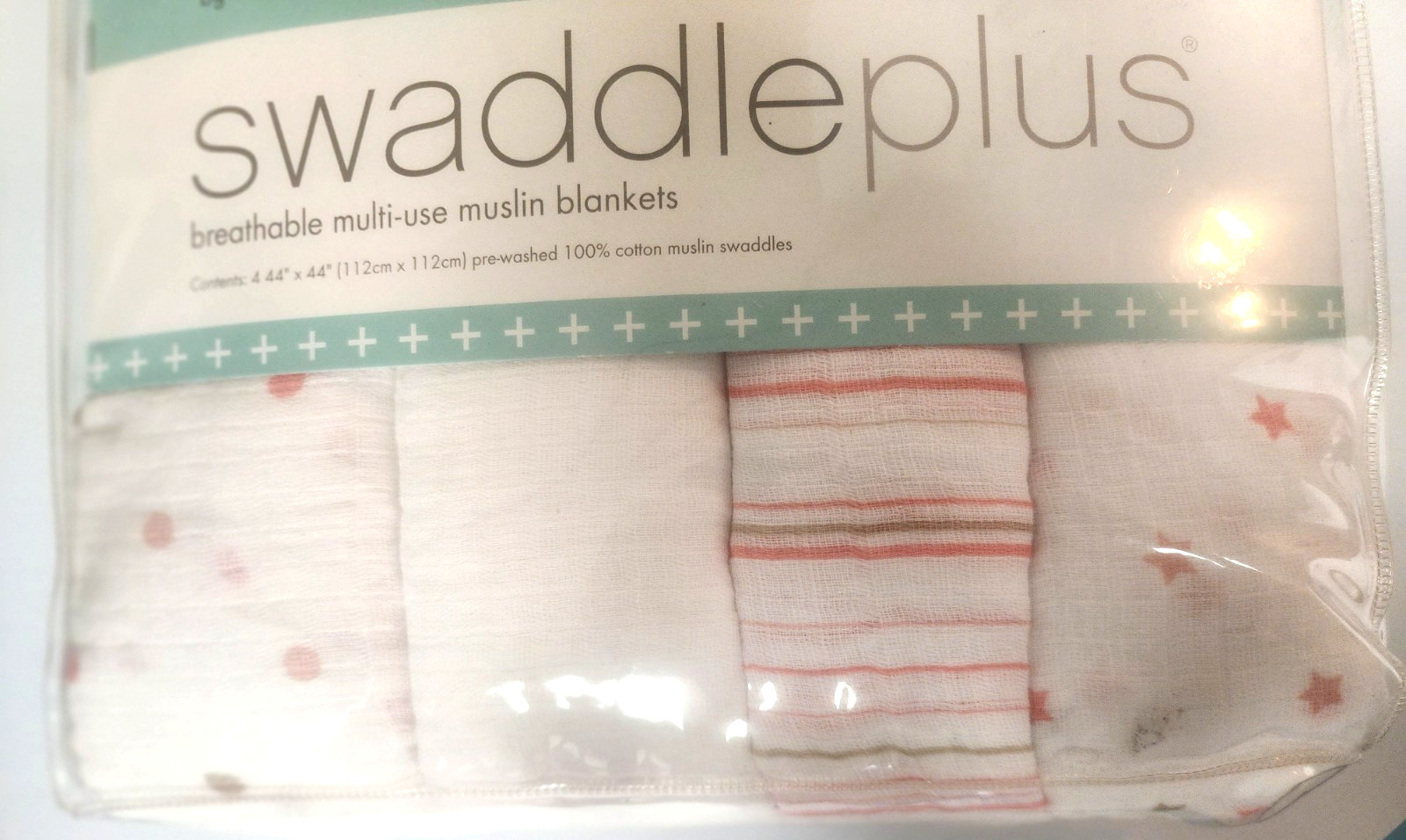 Aden + Anais Swaddleplus Oh girl!  4 breathable multi-use muslin blankets  NEW