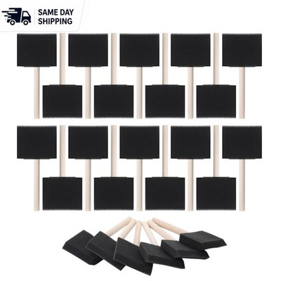Bates 3-Inch Foam Paint Brushes - 24 Pack, Smooth Application for All Projects