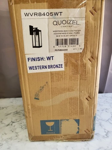 Quoizel WVR8405WT Westover Outdoor Wall Light Western Bronze 1 light - Picture 4 of 4