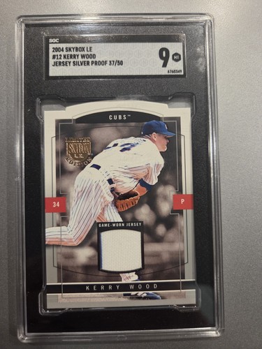 KERRY WOOD 2004 Skybox LE Game-Used Jersey Silver Proof #'d 37/50 SGC 9