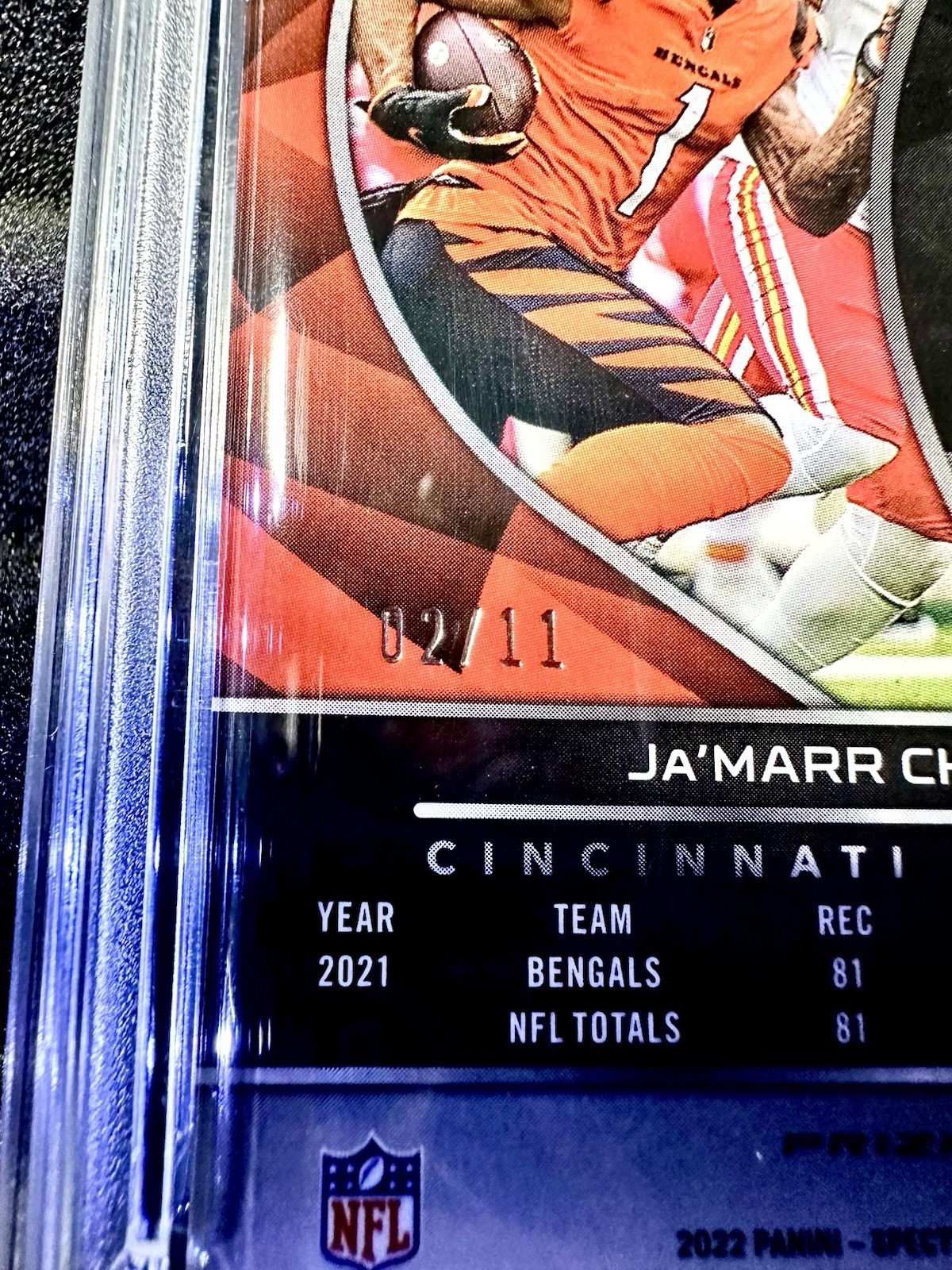 2022 Panini Spectra - Ja'Marr Chase #17 Wave /11 PSA MINT 9 None Higher! view 3