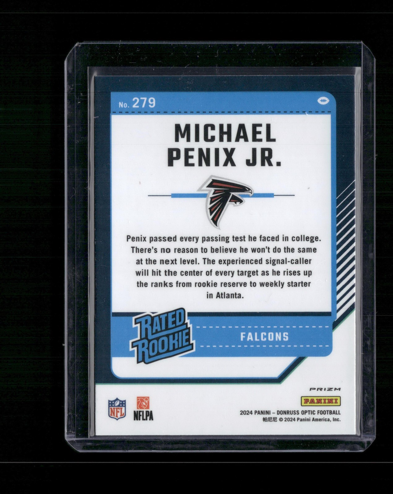 2024 Donruss Optic #279 Michael Penix Jr. Red Mojo
