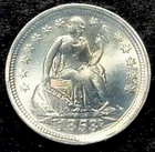 1853/1853 Seated Liberty Silver Dime 10c Rare FS-301 F-107a High Grade UNC/BU