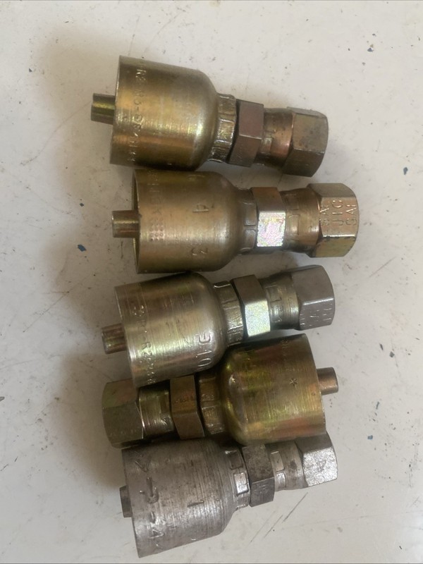 Parker 1/4 High Pressure Hydraulic Hose Fittings New Old Stock Lot Of 5