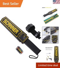 Handheld Metal Detector Wand,Security Scanner for Knives, Weapons,Metals  Hi...
