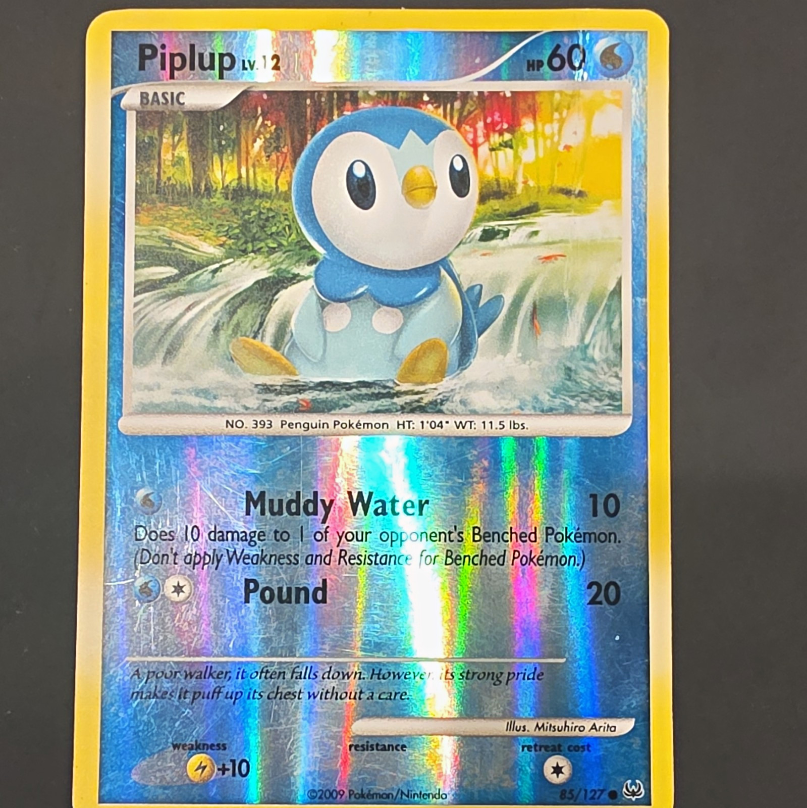 Pokemon TCG Platinum Piplup 85/127 Reverse Holo Basic 60 HP English 2009