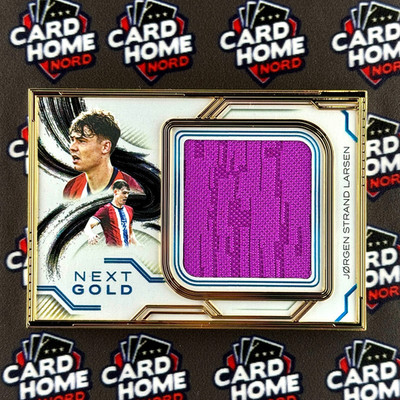Jorgen Strand Larsen /5 Gold Frame Relic - Futera Incredible no Topps Ebay 1/1