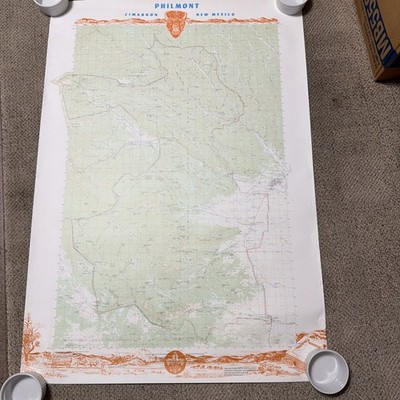 Philmont Ranch Cimarron New Mexico BSA Hiking Topographic Map 27 X 39 Inches