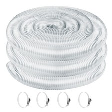 Heavy PVC 2 1/2" x 20' Dust Collection Hose,Flexible Clear Debris and Fume Co...