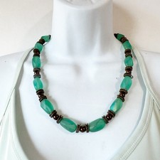 Sea Glass Beaded Necklace Artisan Made