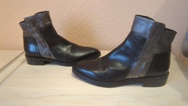 Women Donna Carolina Boots Black Leather 39.5
